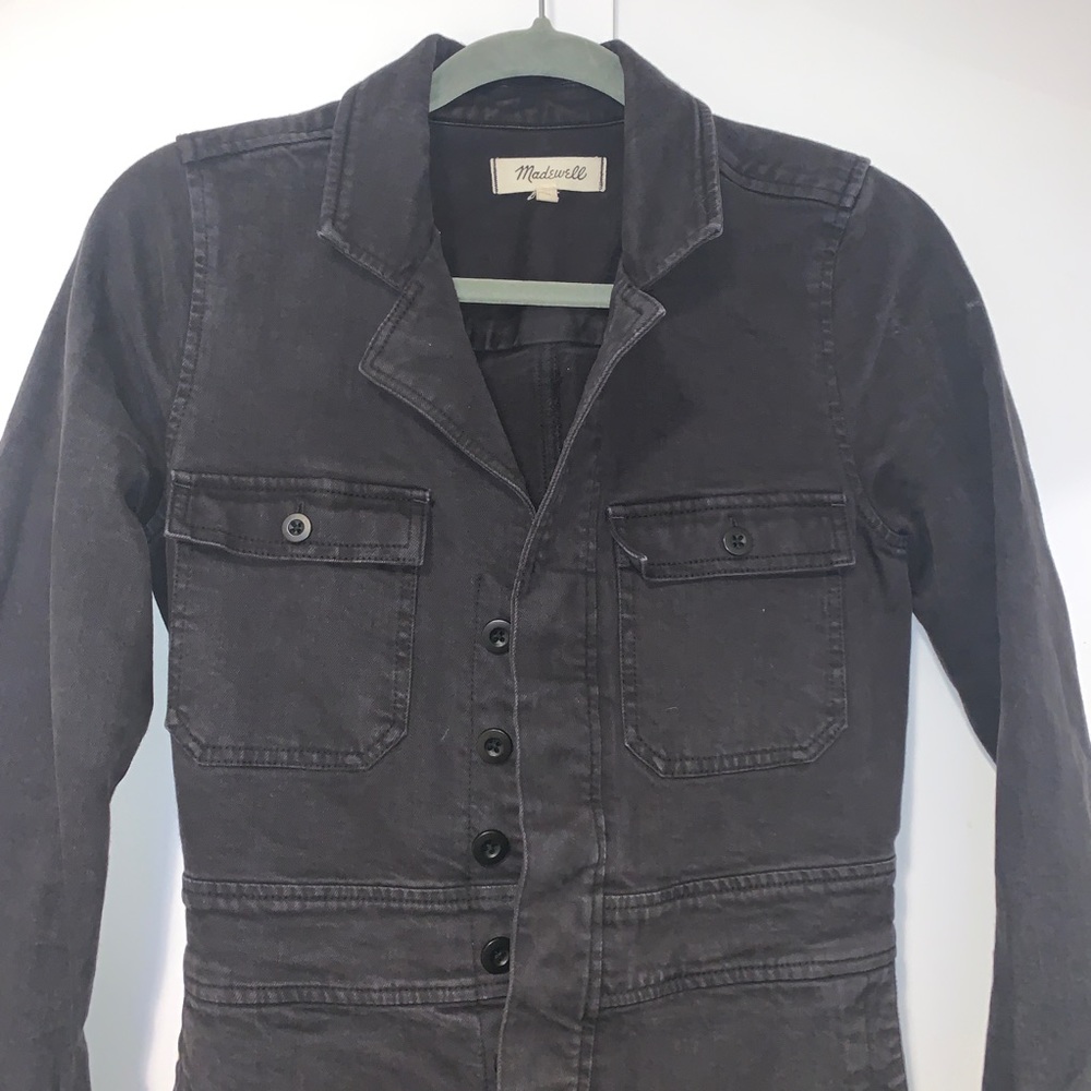 Madewell Garment Dyed Denim Slim Coverall Jumpsuit
